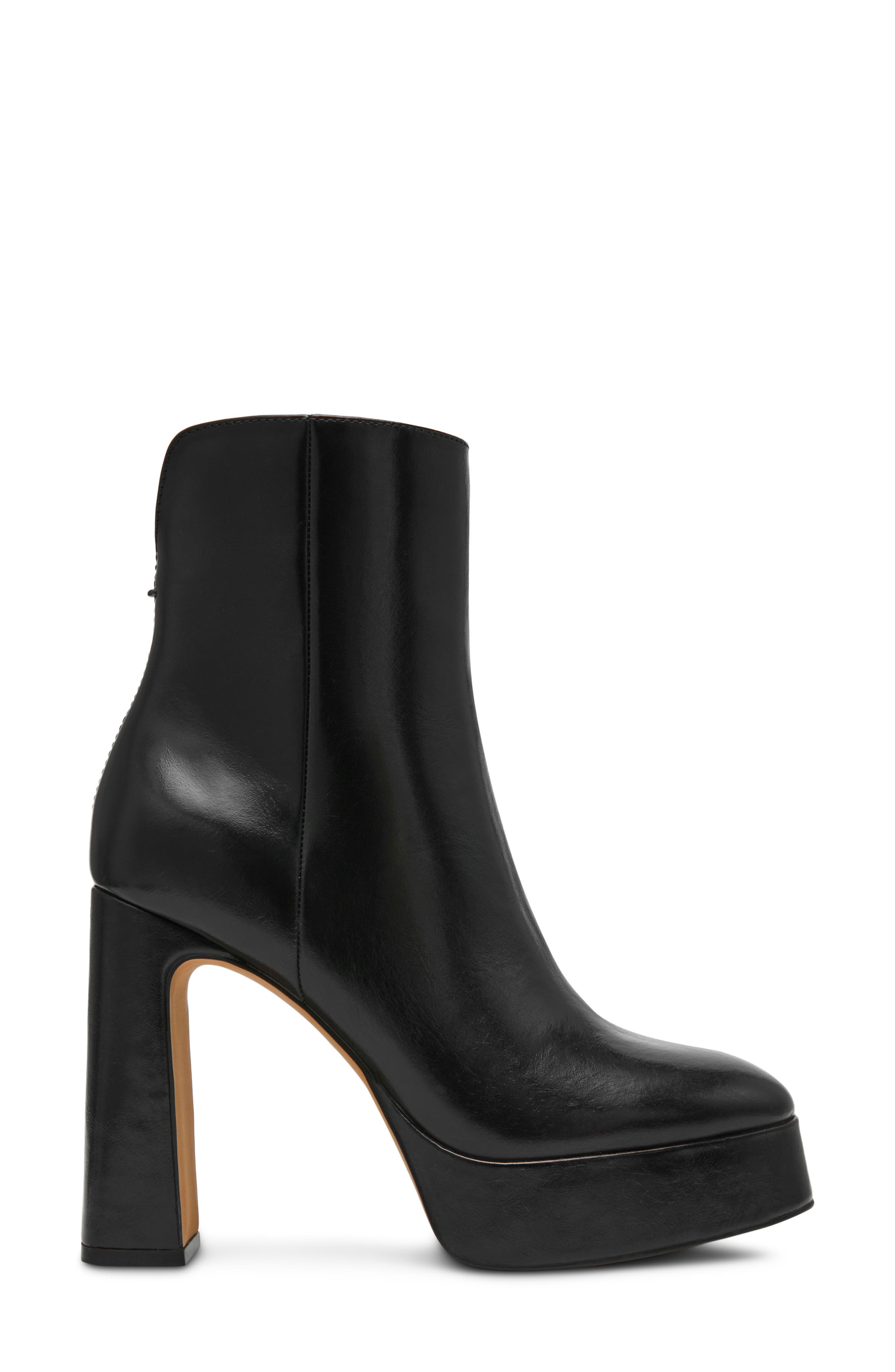 Lochlan Leather Platform Bootie, Alternate, color, BLACK LEATHER