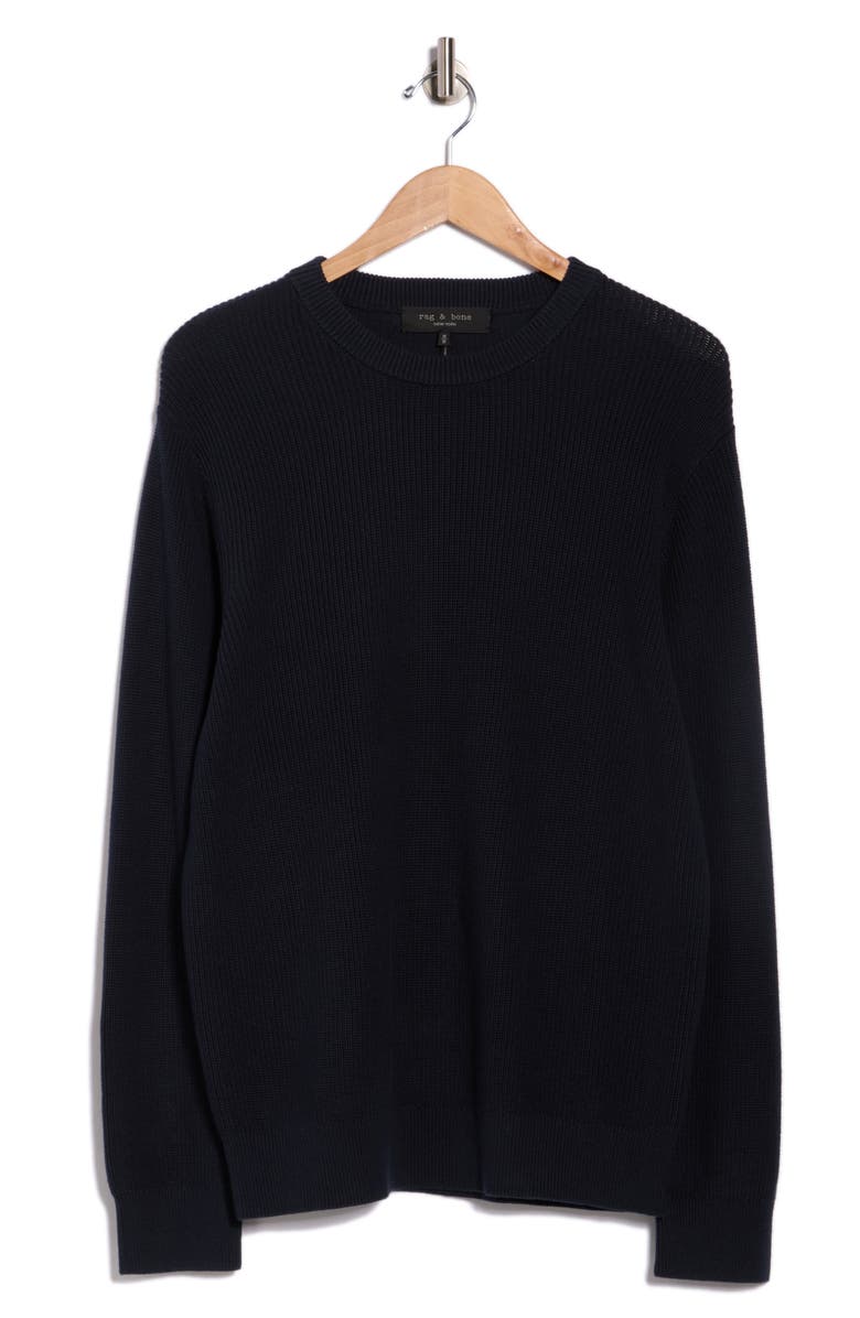 rag & bone Curtis Crewneck Cotton Sweater, Alternate, color, Sal
