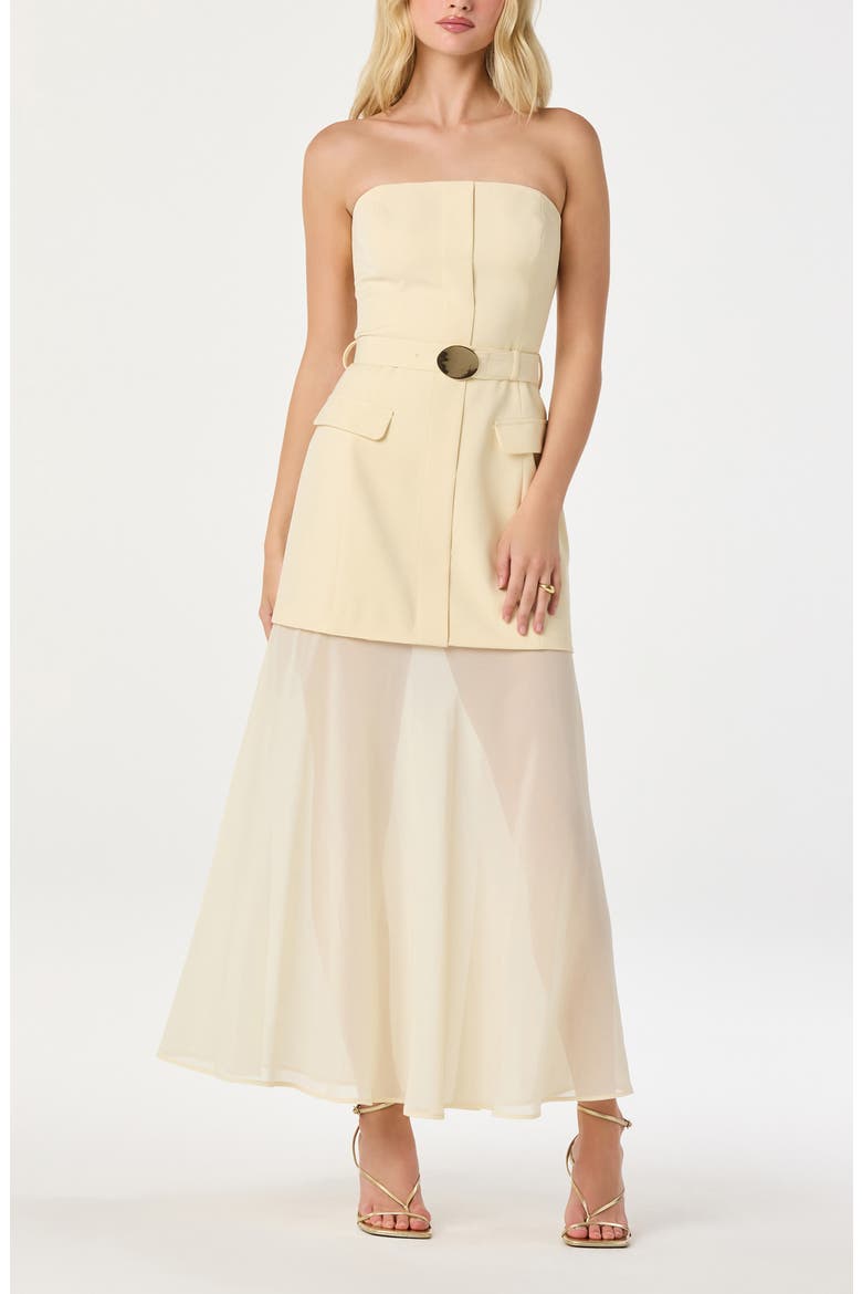 loft beach strapless mixed media pocket midi dress LOFT Beach Strapless Mixed Media Pocket Maxi Dress