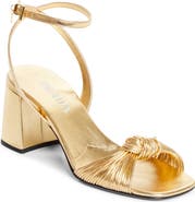 Prada Block Heel Ankle Strap Sandal