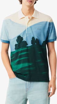 Lacoste Mountain Print Piqué Polo