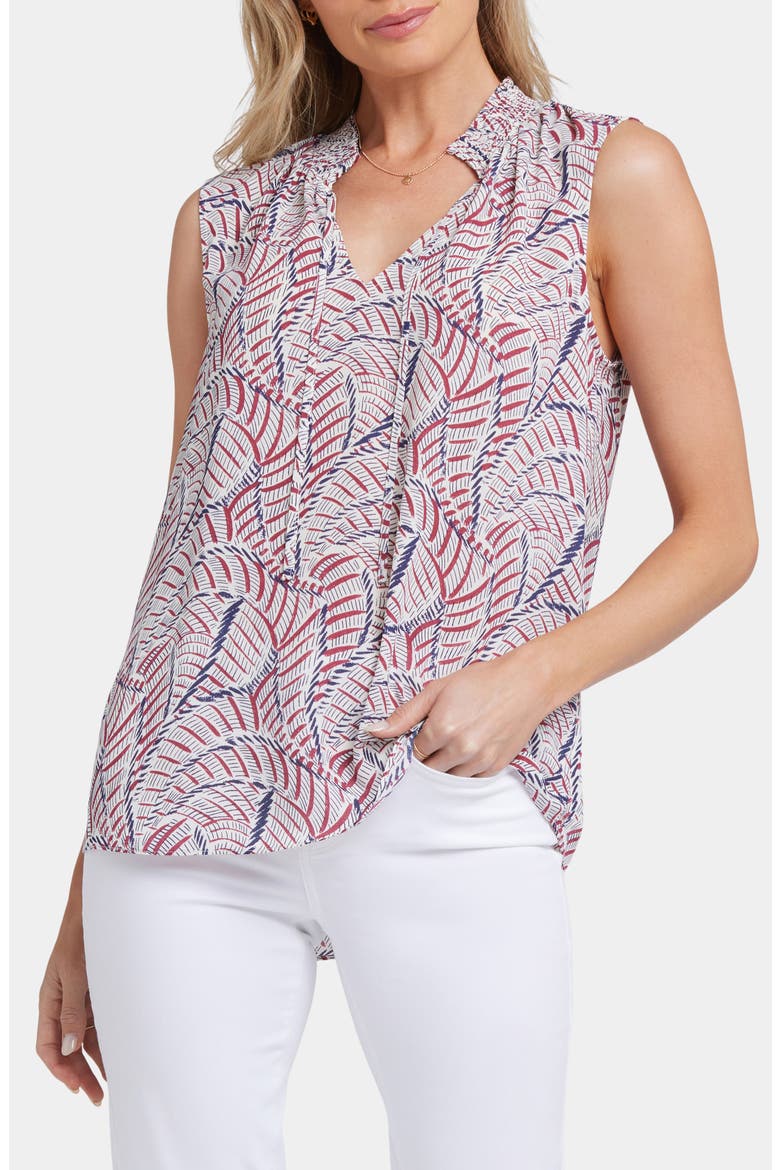 Gemma Sleeveless Smocked Neck Top, Main, color, CALANDA