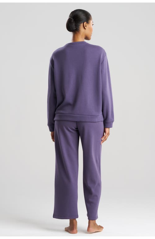 Natori Edit Nova Brushed Knit Everywhere Crew Neck Top In Blue