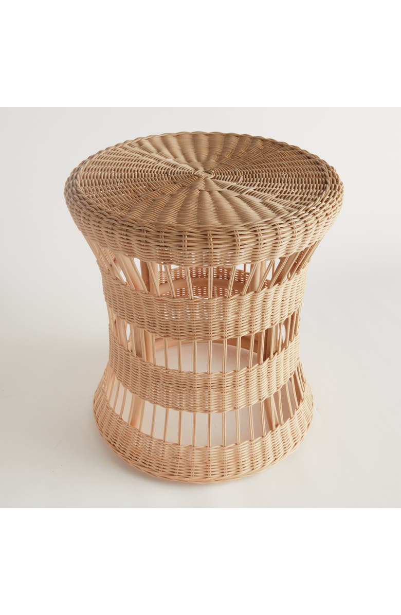 Napa Home & Garden Ashton Rattan Side Table - Natural Rattan - Elegant Design, Alternate, color, Brown