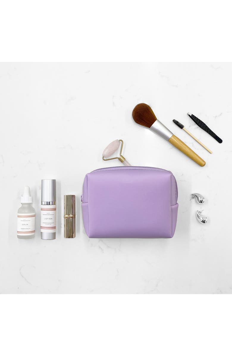 MYTAGALONGS Velour Mini Cosmetic Loaf Bag, Alternate, color, Lilac