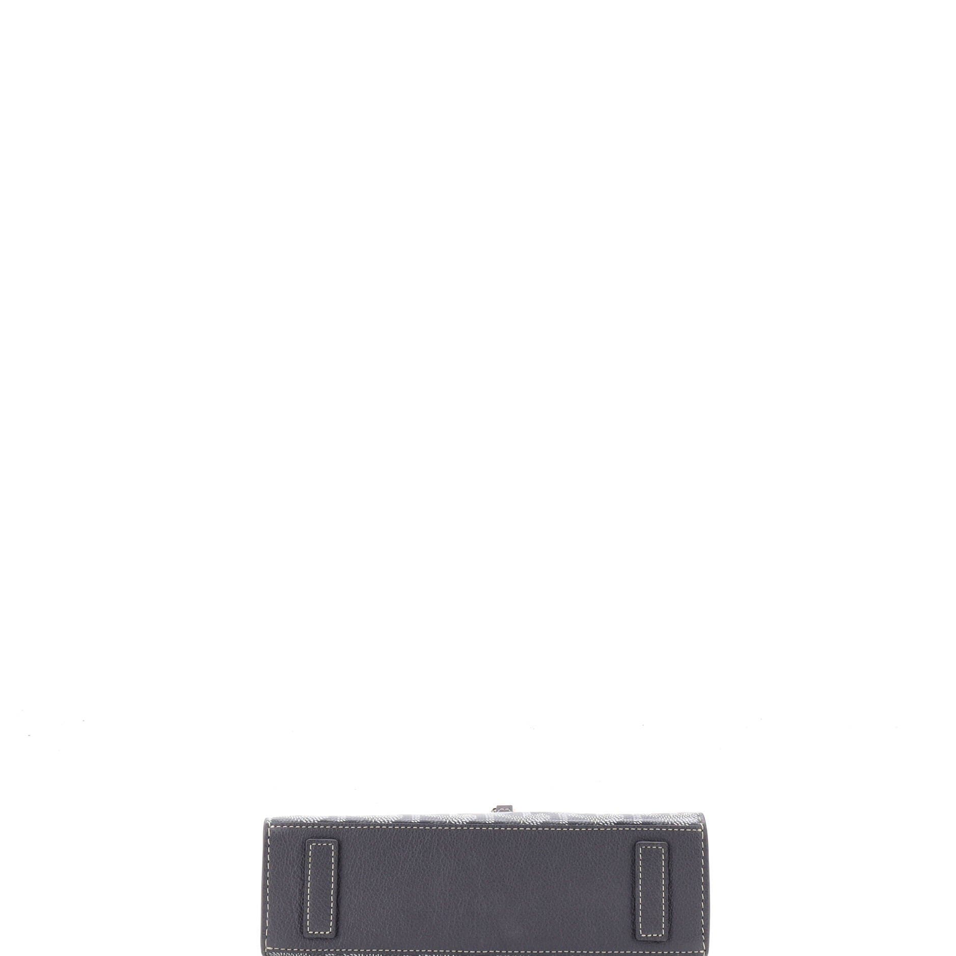 Structured Rouette Chain Shoulder Bag Coated Canvas Mini, Alternate, color, Grey