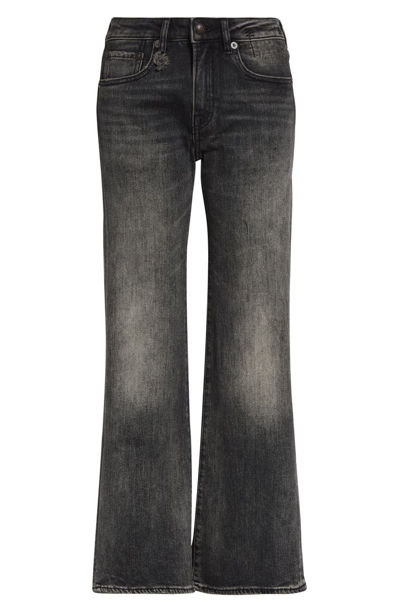 R13 Joan Kick Flare Jeans, Alternate, color, Kennet Black Stretch