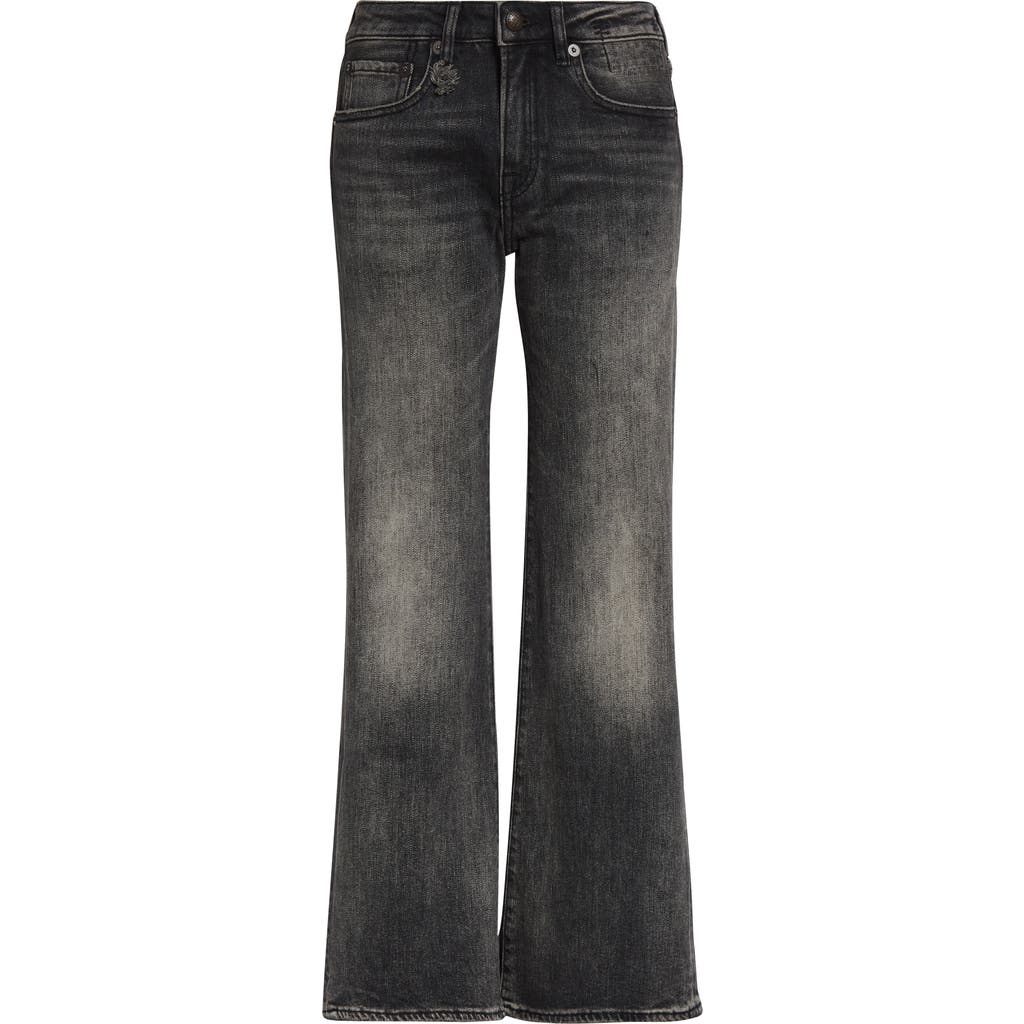 R13 Joan Kick Flare Jeans In Black