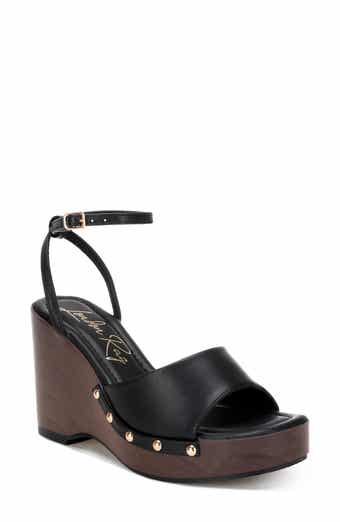 Colada Ankle Strap Studded Wedge Sandal
