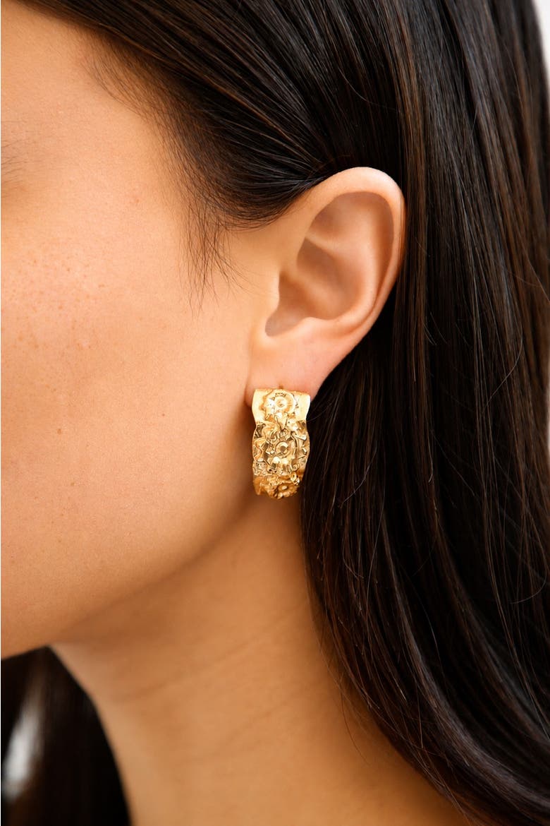 Dreamer Hoops, Alternate, color, Gold Plate