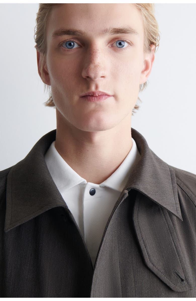COS Cotton-Piqué Polo Shirt, Alternate, color, White