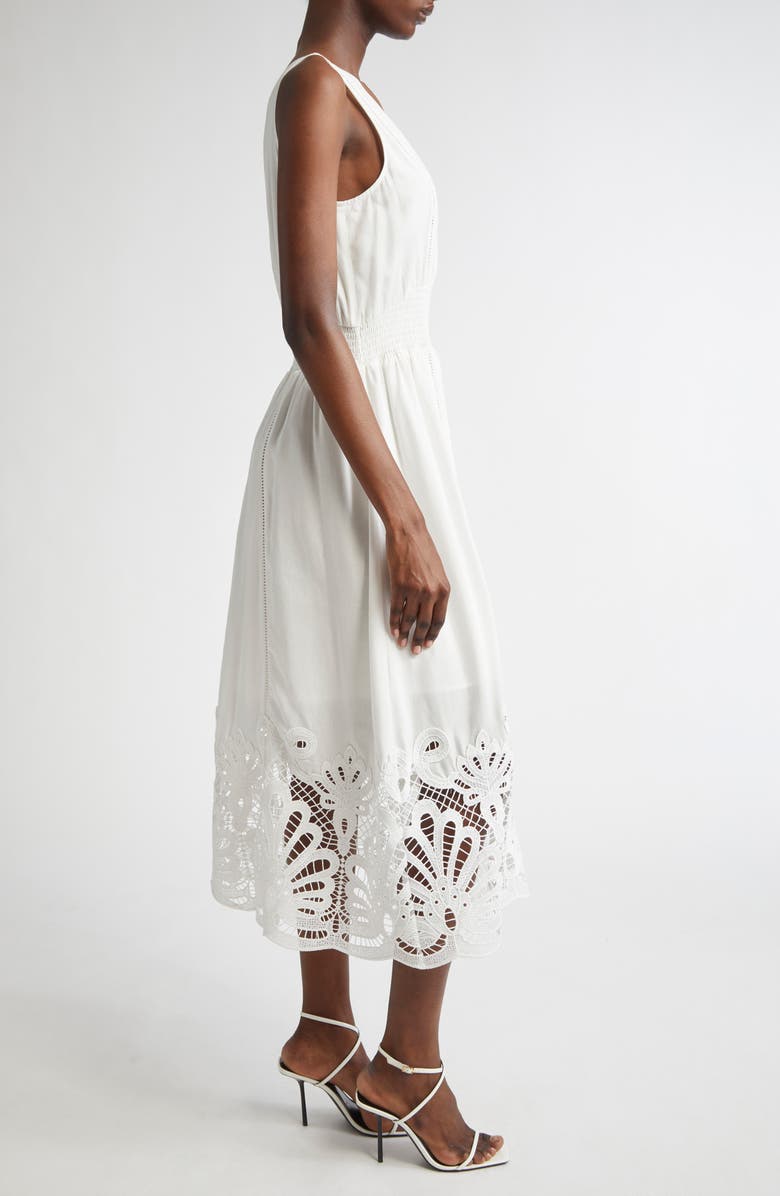 Ramy Brook Lucy Embroidery Detail Cotton Blend Dress, Alternate, color, Ivory Eyelet