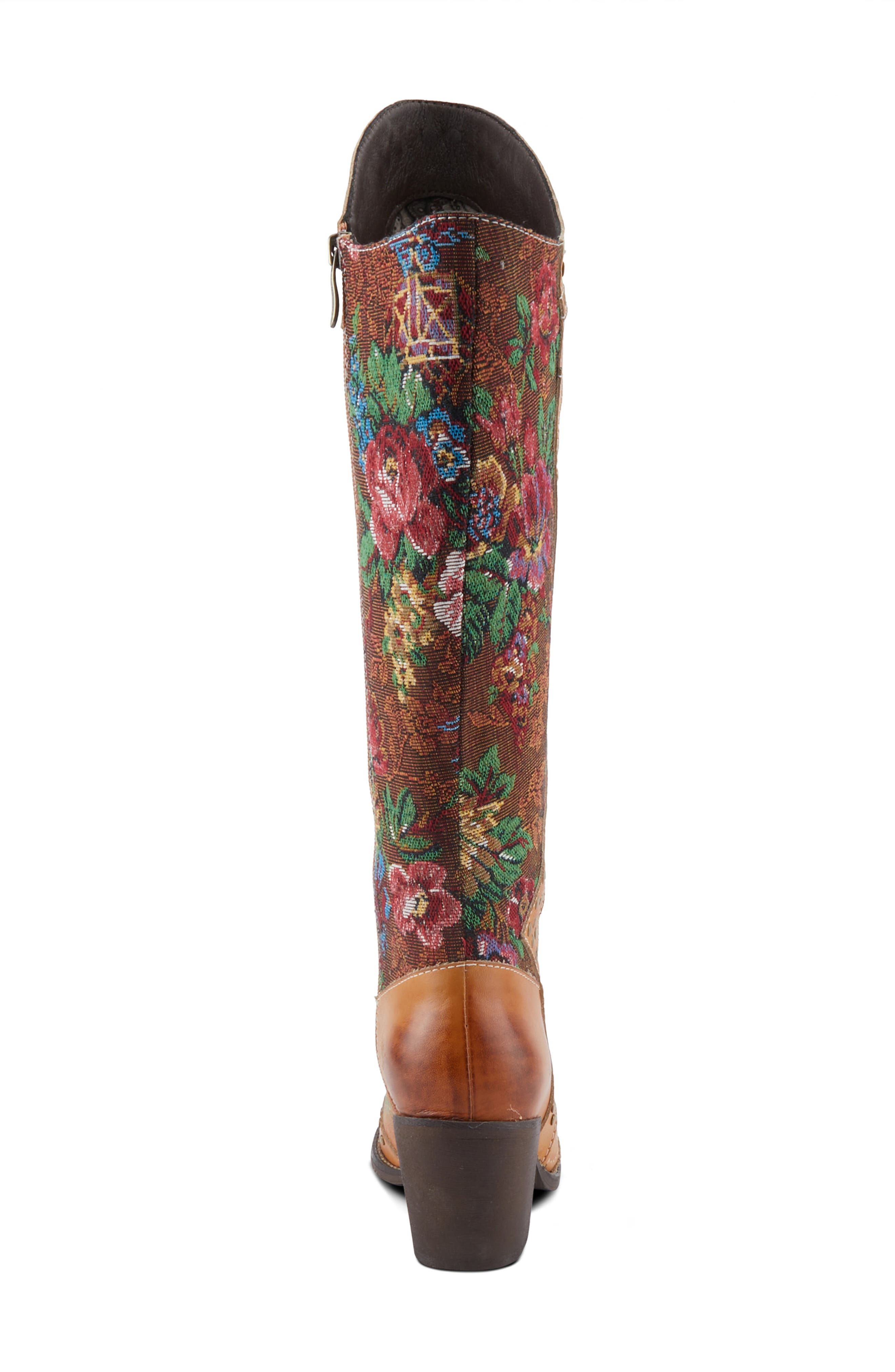 L'Artiste by Spring Step Mallorie Knee High Western Boot, Alternate, color, Camel