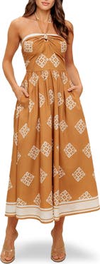 FLYING TOMATO Halter Neck Midi Dress