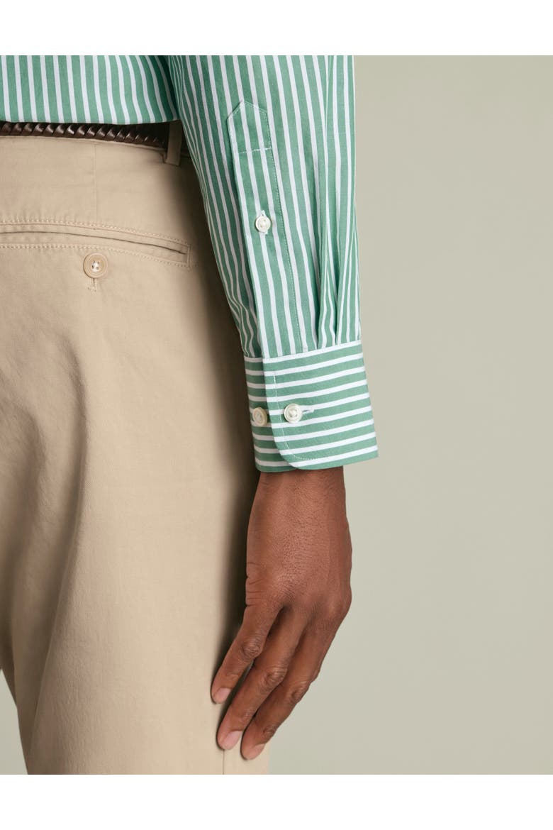 Stretch Washed Poplin Shirt, Alternate, color, Light Green