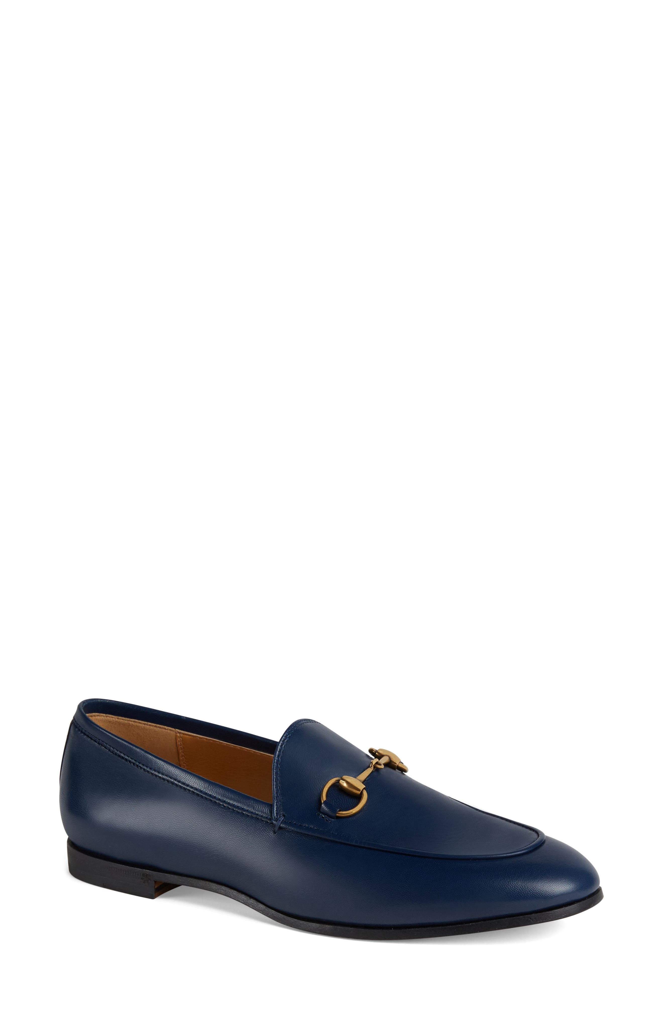 Gucci Jordaan Bit Loafer, Main, color, Blue Agata