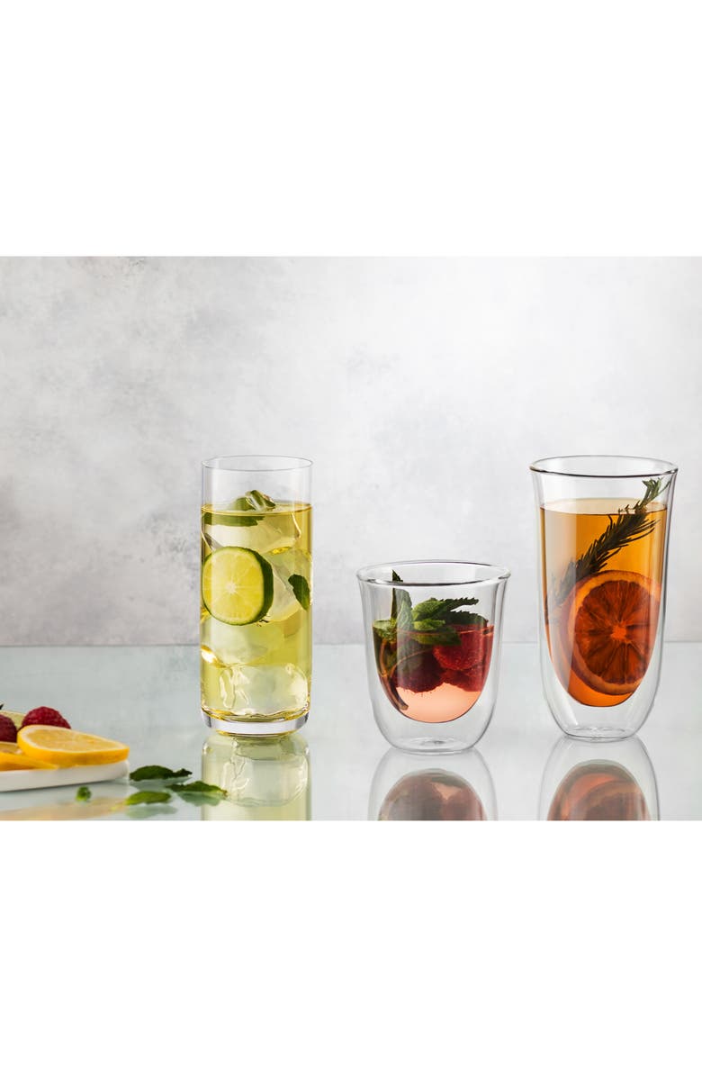 JoyJolt Set of 4 - Spike Double Wall Tumbler, Alternate, color, Clear