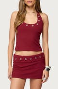 EDIKTED Havana Grommet Halter Top