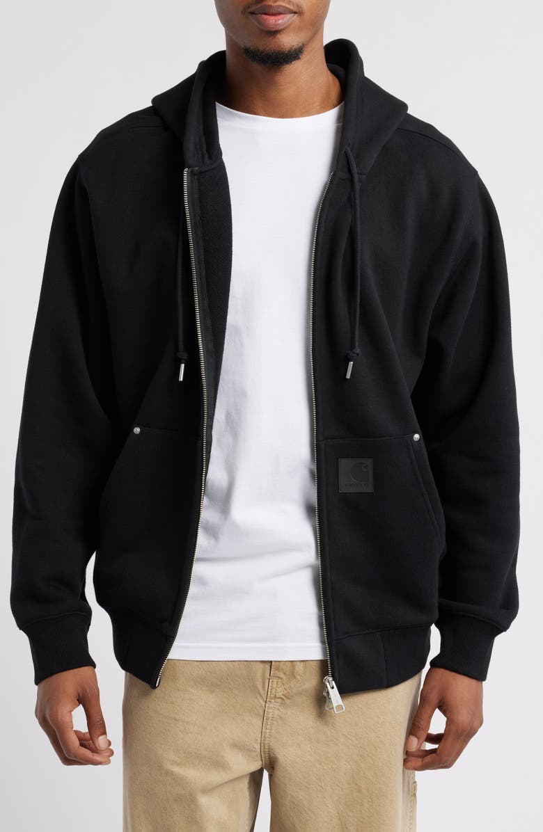 Carhartt Work In Progress Eldon Riveted Loose Fit Zip Hoodie, Main, color, 