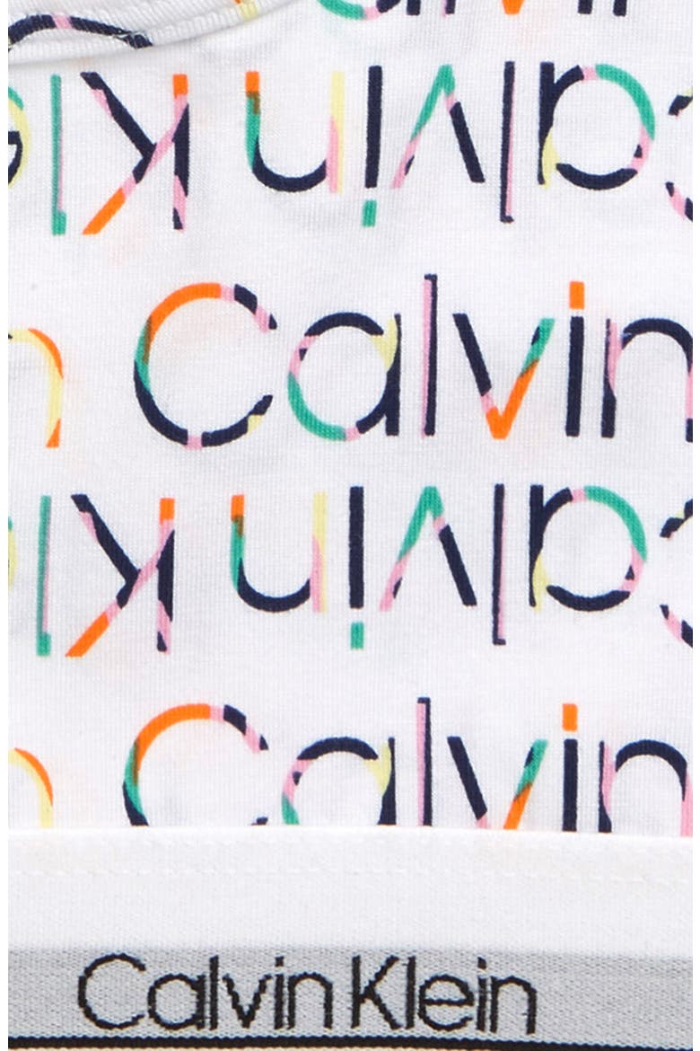 Logo Print Bralette, Alternate, color, CK PAVE LOGO