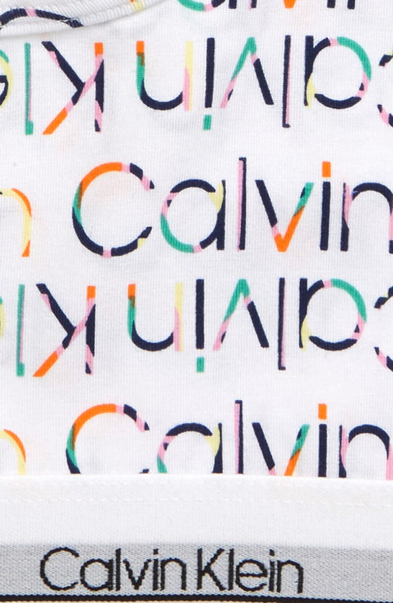 Calvin Klein Logo Print Bralette, Alternate, color, 