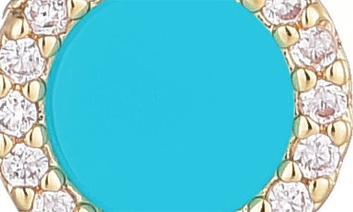 Adornia Cubic Zirconia & Turquoise Stud Earrings