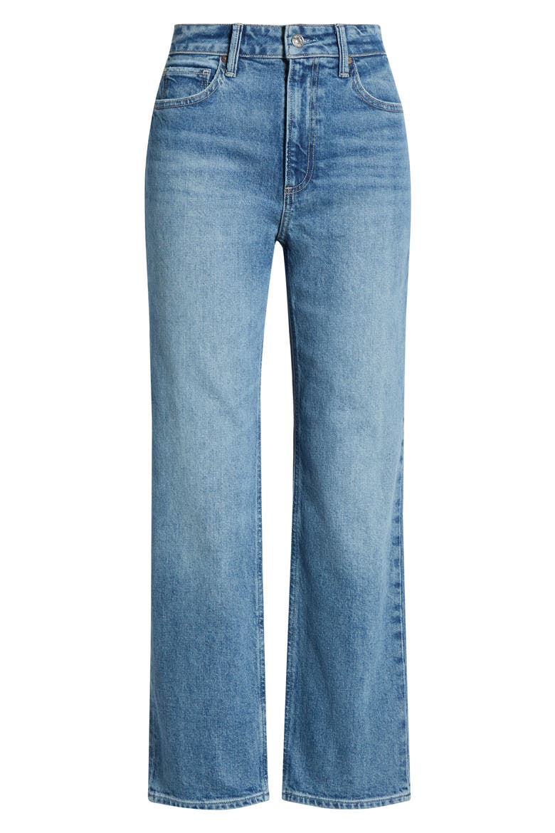 Stevie High Waist Ankle Straight Leg Jeans, Alternate, color, RIVAGE