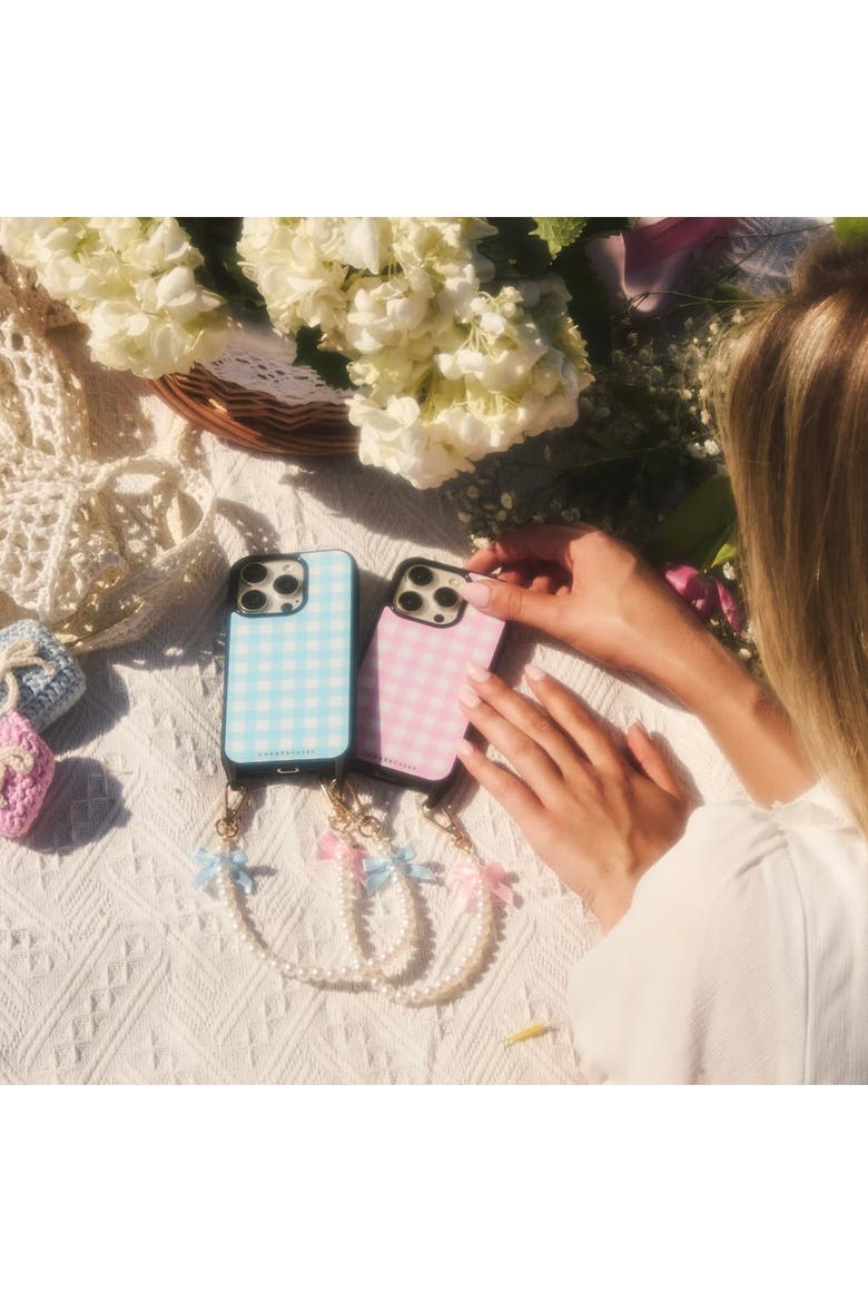 Gingham Phone Case, Alternate, color, Gingham Blush