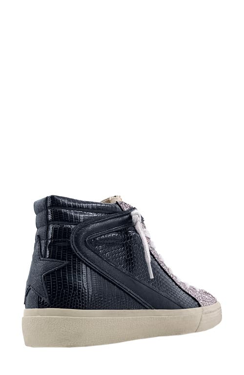 Shushop Rooney High-top Sneaker In Black Snake
