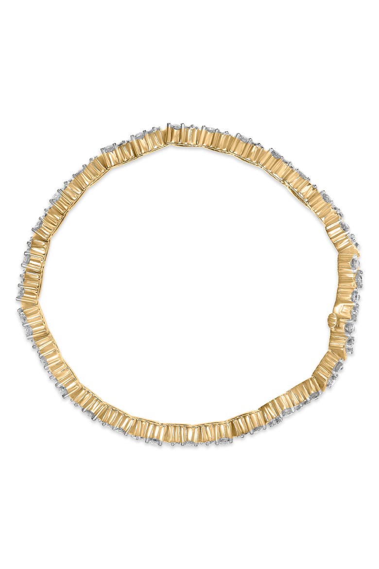 14K Yellow Gold 4.00 Cttw Diamond Triangle Link Tennis Bracelet, Alternate, color, Yellow