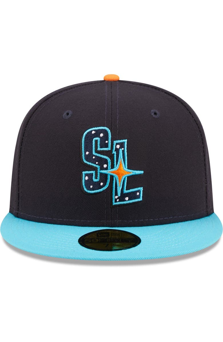 New Era Men's New Era Black Sugar Land Space Cowboys Authentic Collection 59FIFTY Fitted Hat, Alternate, color,