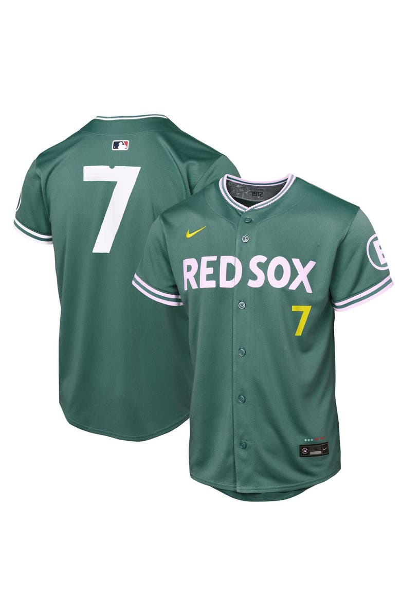 Nike Youth Nike Masataka Yoshida Green Boston Red Sox 2025 City Connect Limited Player Jersey, Main, color, 