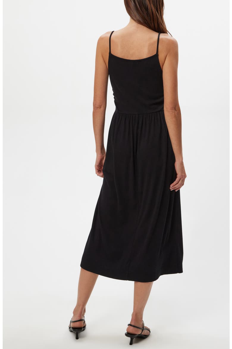 Matilda A-Line Midi Dress, Alternate, color, BLACK