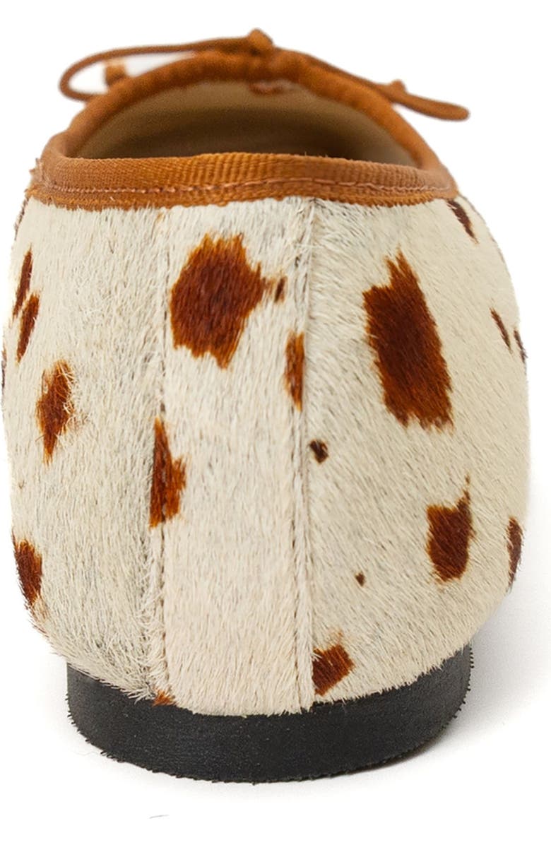 Menina Step Sandrine Ballet Flat, Alternate, color, Brown/White