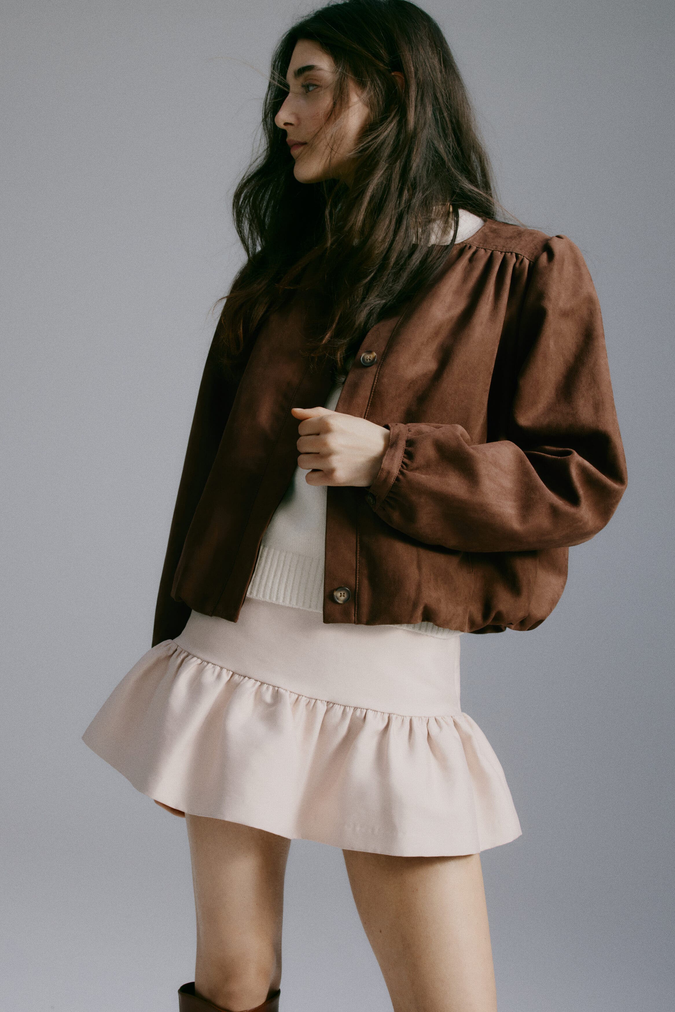 Oversized twill jacket - image 2