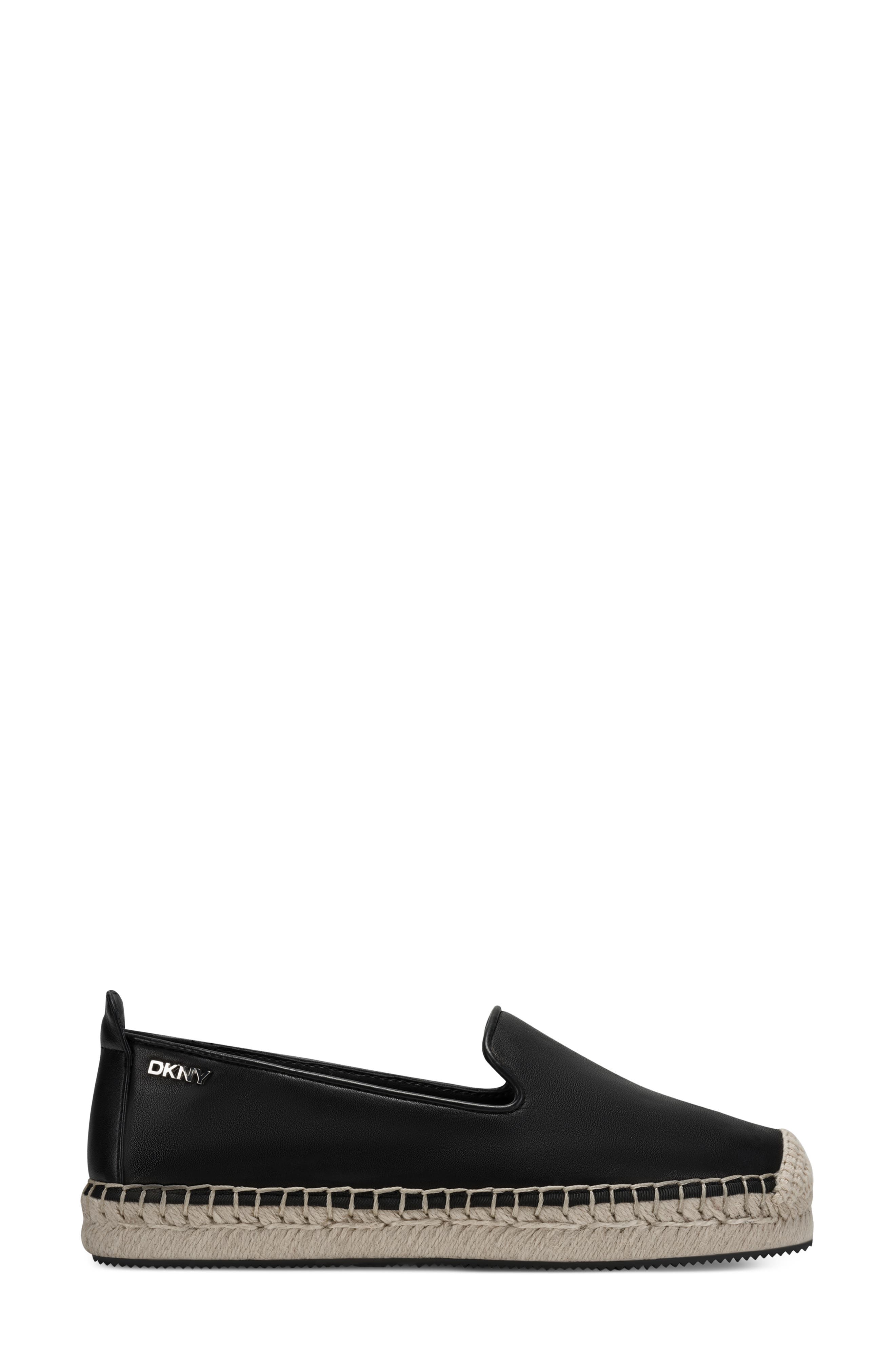 DKNY Mallandra Platform Espadrille Flat, Alternate, color, Black-Black