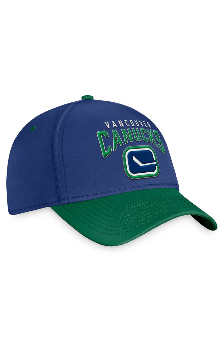 FANATICS Men's Fanatics Branded Blue/Green Vancouver Canucks Fundamental 2-Tone Flex Hat, Alternate, color, 