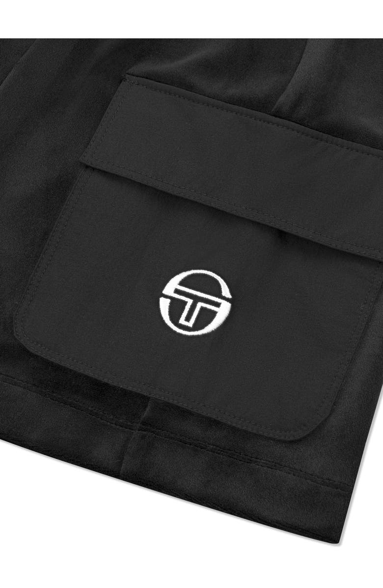 Sergio Tacchini Adele Velour Skirt, Alternate, color, Black Beauty