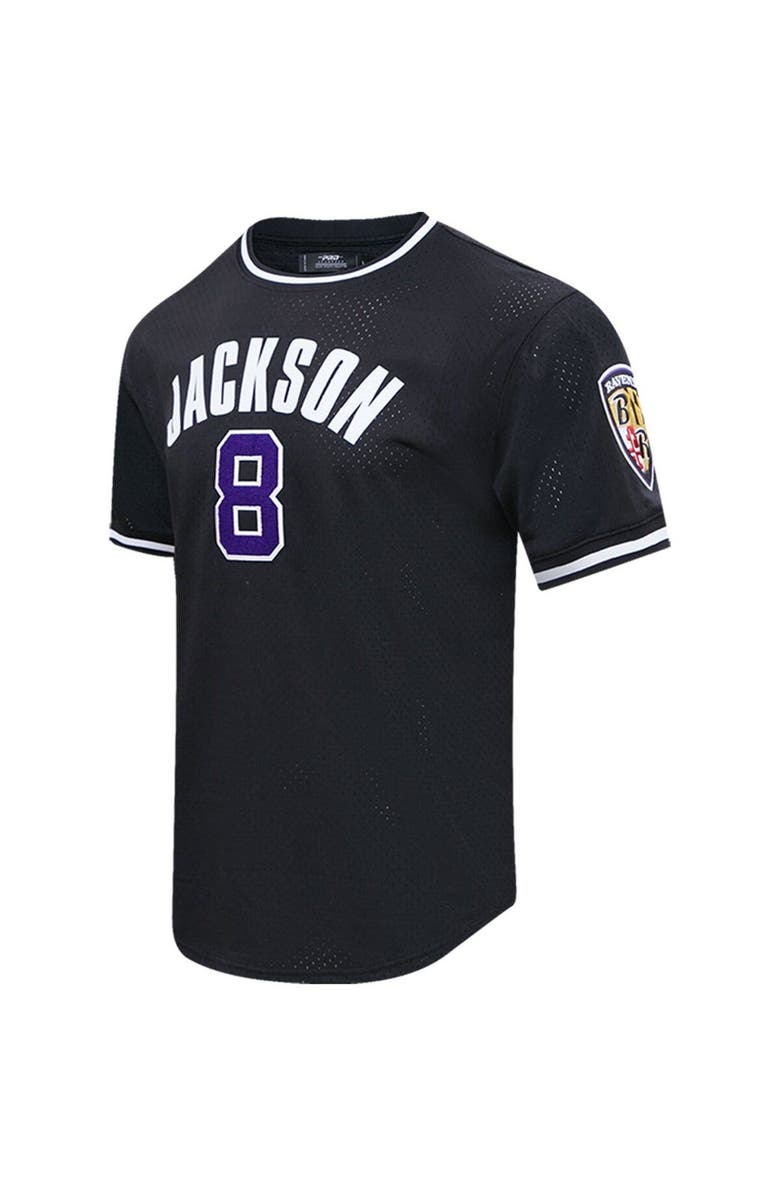 PRO STANDARD Men's Pro Standard Lamar Jackson Black Baltimore Ravens Mesh Player Name & Number Top, Alternate, color,