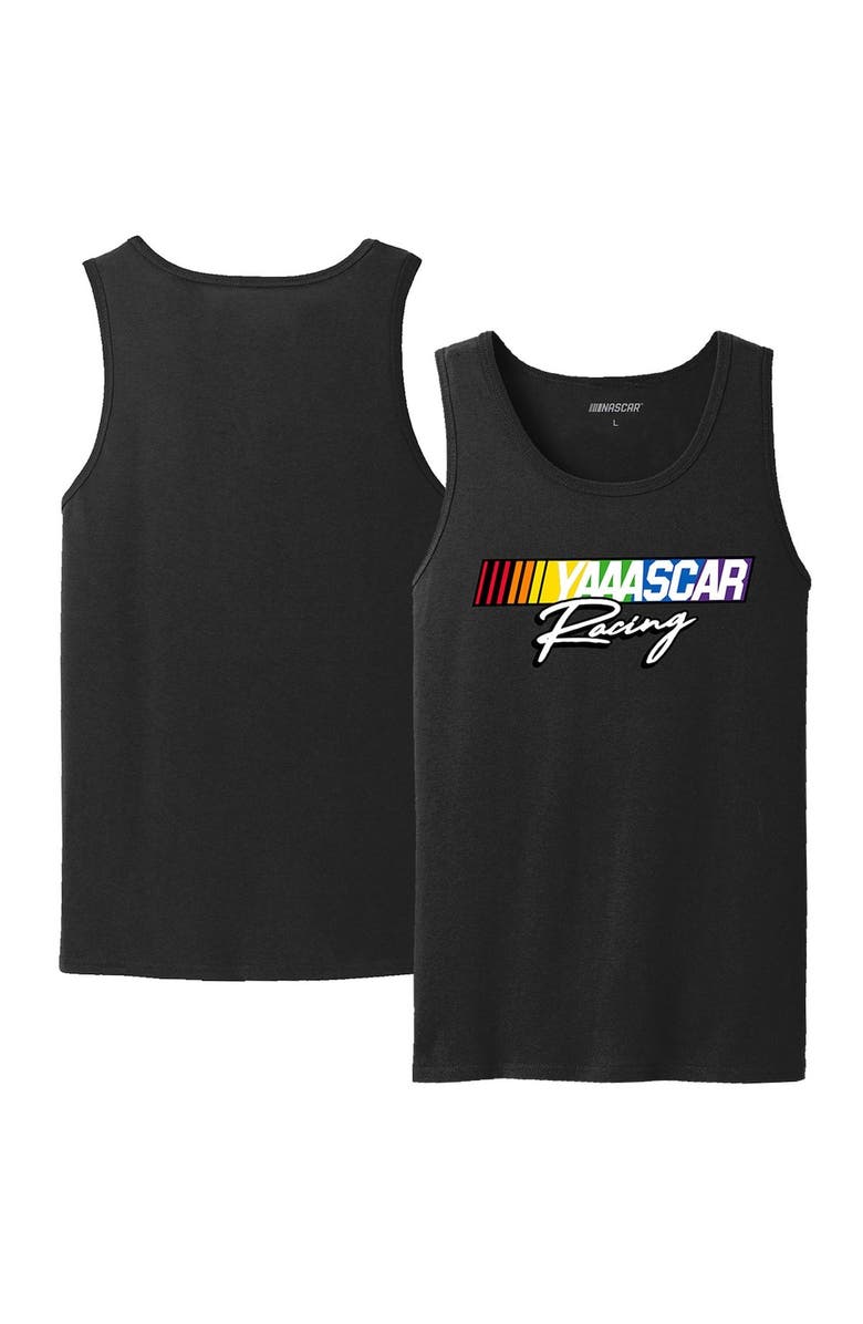 CHECKERED FLAG Men's Checkered Flag Sports White NASCAR Racing Tank Top, Alternate, color, 