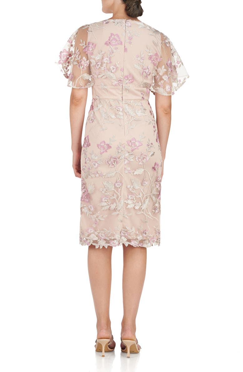 JS Collections Blake Floral Cocktail Sheath Dress, Alternate, color, 