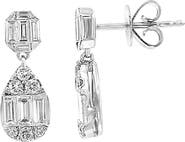 EFFY Vintage-Inspired Diamond Drop Earrings in 14K White Gold