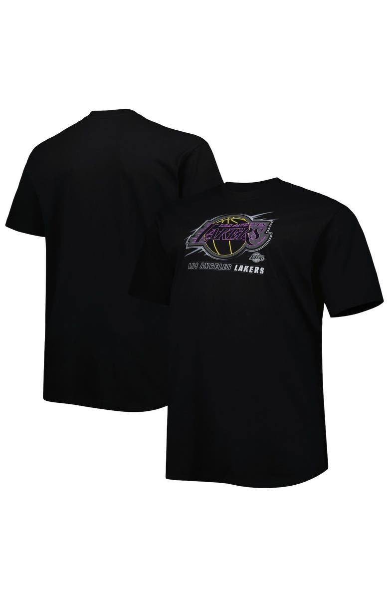 PROFILE Men's Black Los Angeles Lakers Big & Tall Pop T-Shirt, Main, color, 