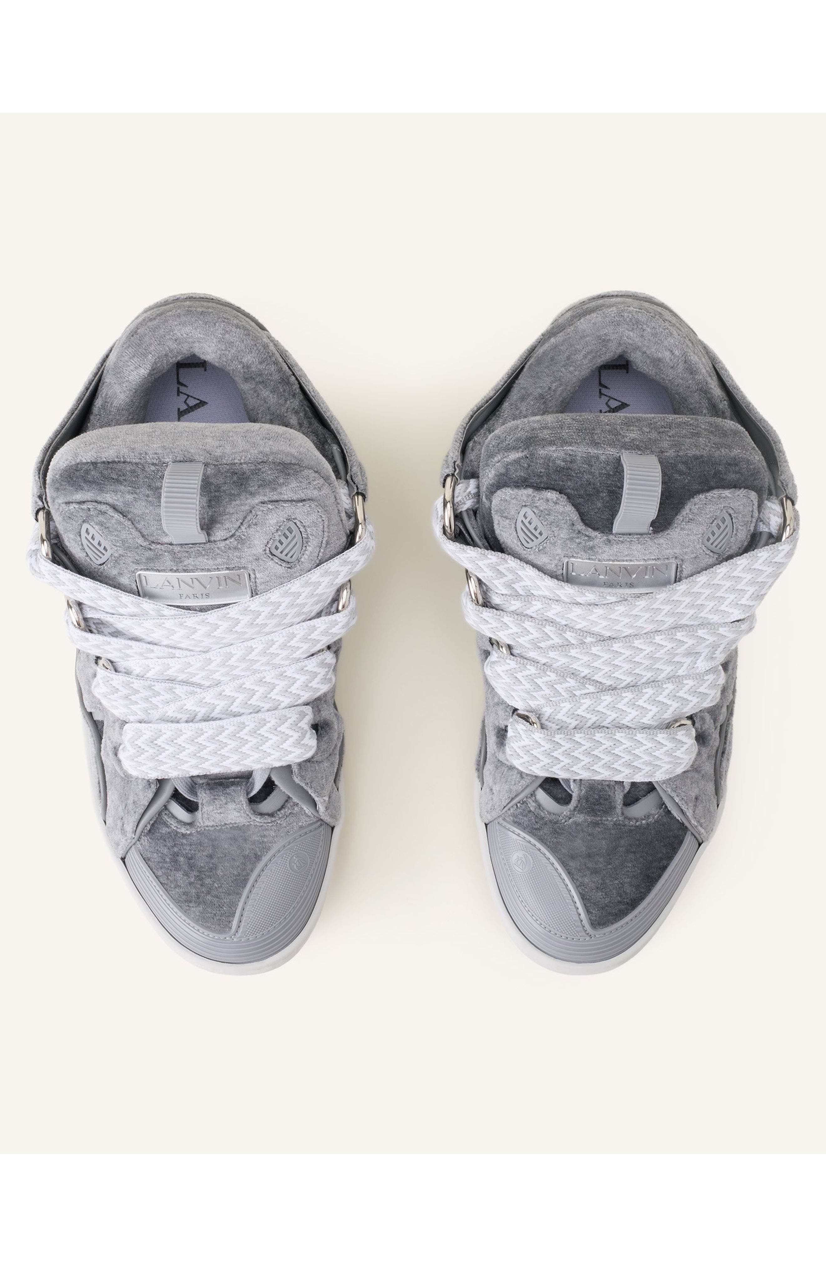 Lanvin Curb Sneakers In Jersey, Alternate, color, Grey/Grey
