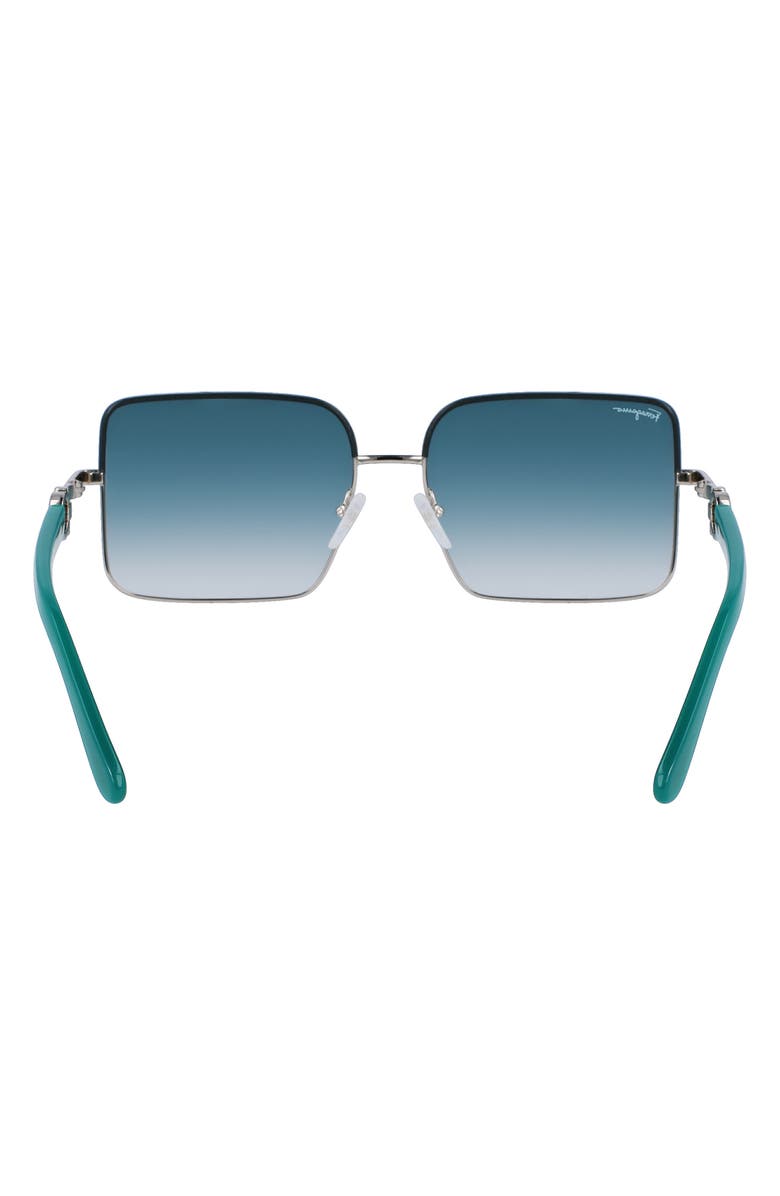 FERRAGAMO 60mm Gradient Rectangular Sunglasses, Alternate, color, 