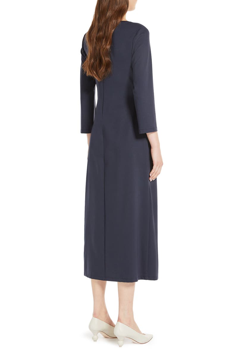 Weekend Max Mara Gessy Pleated Jersey Fit & Flare Midi Dress, Alternate, color, 