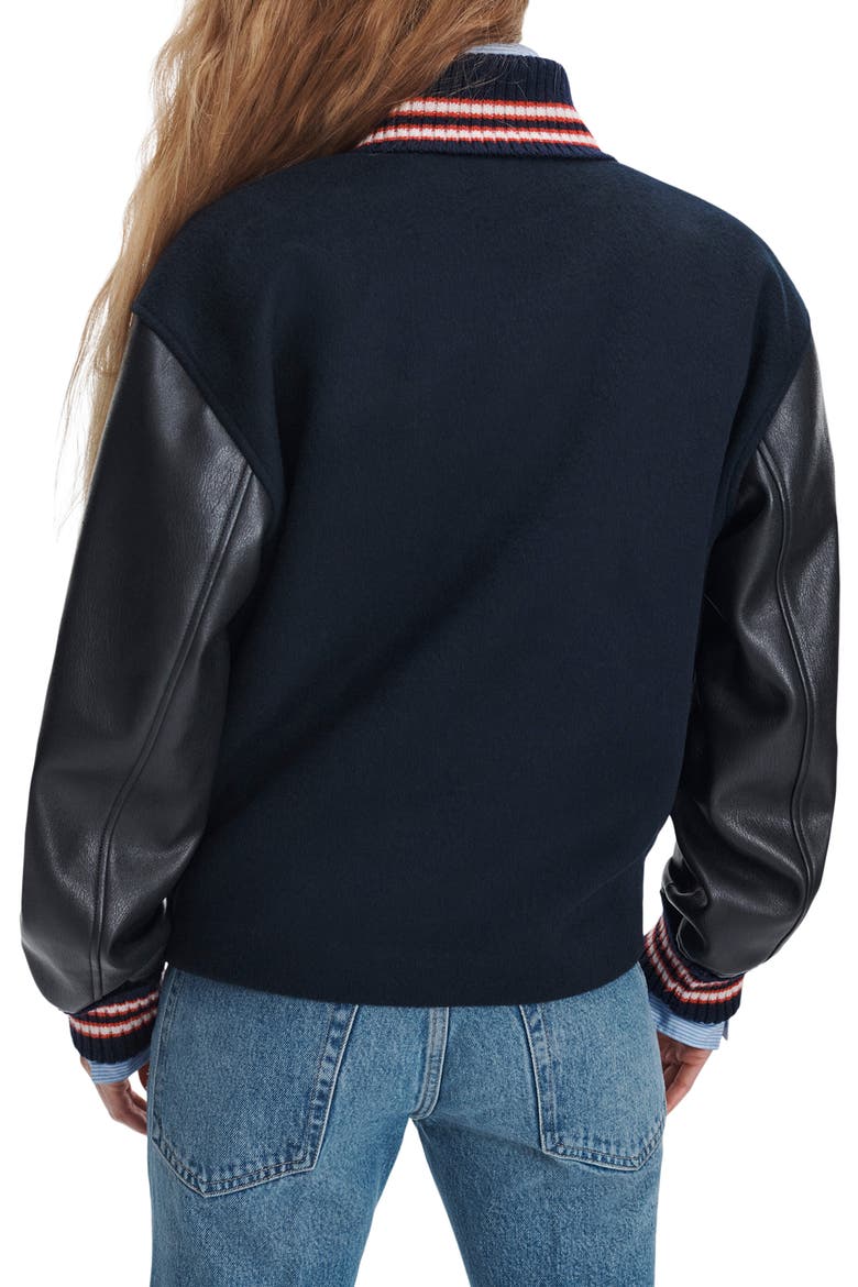 Scarlet Varsity Jacket, Alternate, color, SALUTE