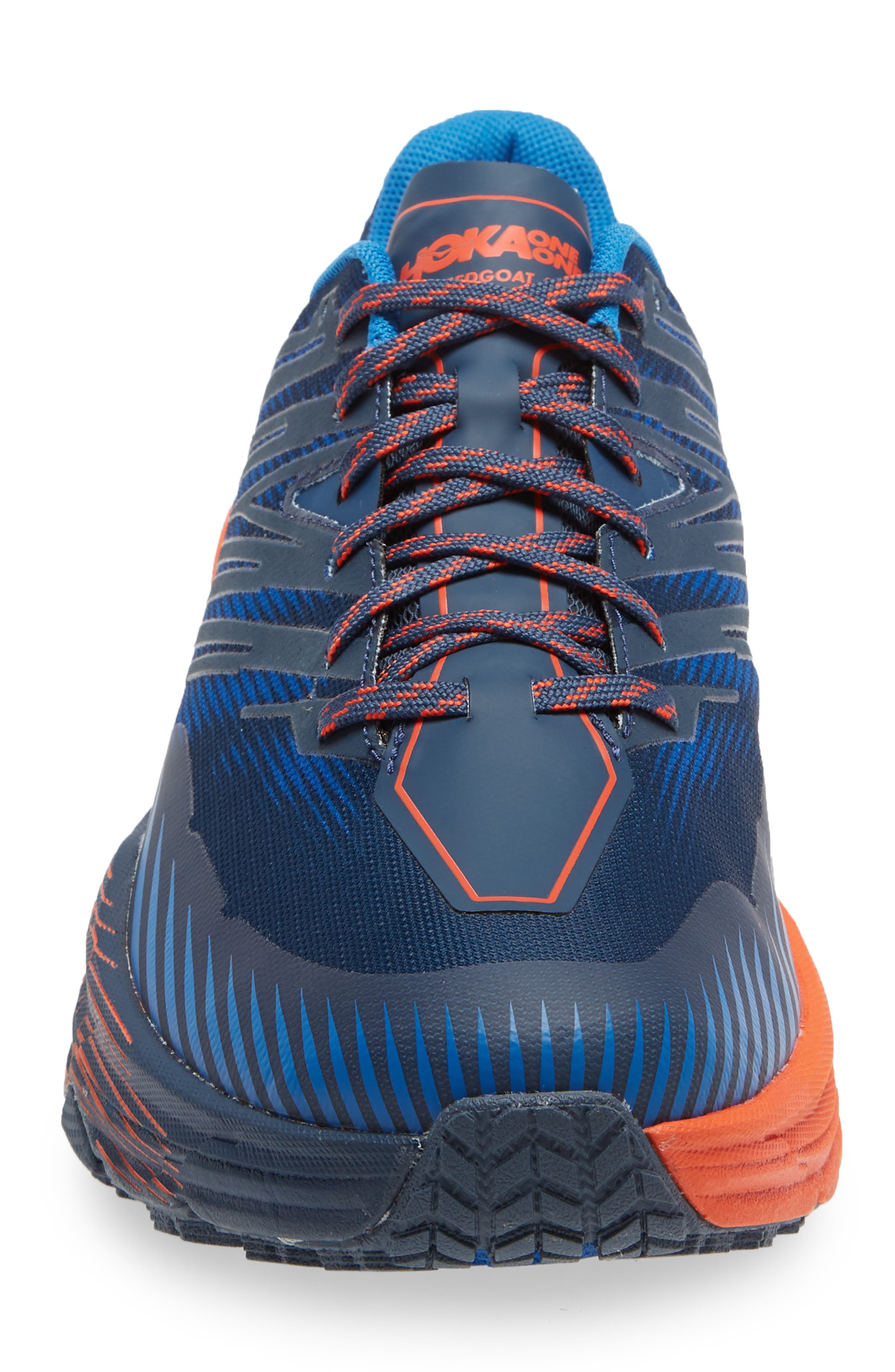 Speedgoat 4 Trail Running Shoe, Alternate, color, MAJOLICA BLUE/MANDARIN RED