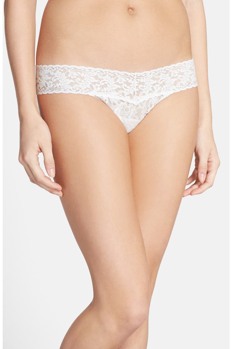 'Pearl' Low Rise Thong, Main, color, LIGHT IVORY