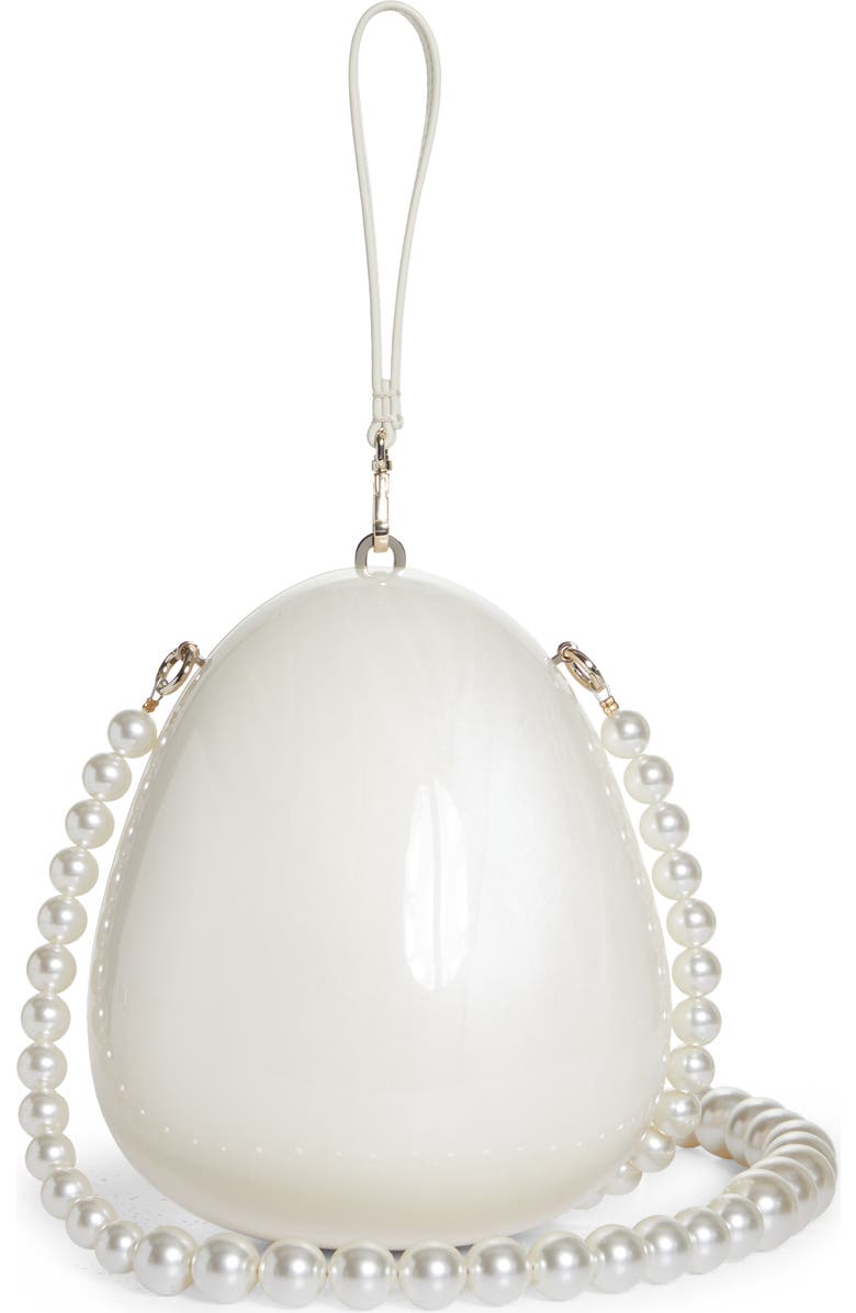 Simone Rocha Large Fabergé Egg Bag with Imitation Pearl Strap, Alternate, color,